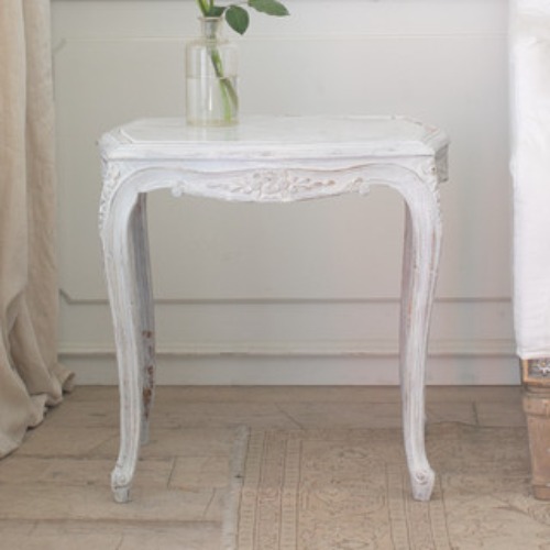 Eloquence® Vintage Petite 루이 XV 사이드 테이블 with Marble Top